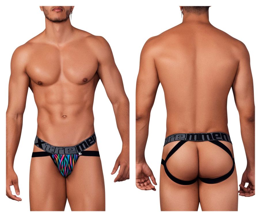 Xtremen 91148 Printed Microfiber Jockstrap Disco Zebra