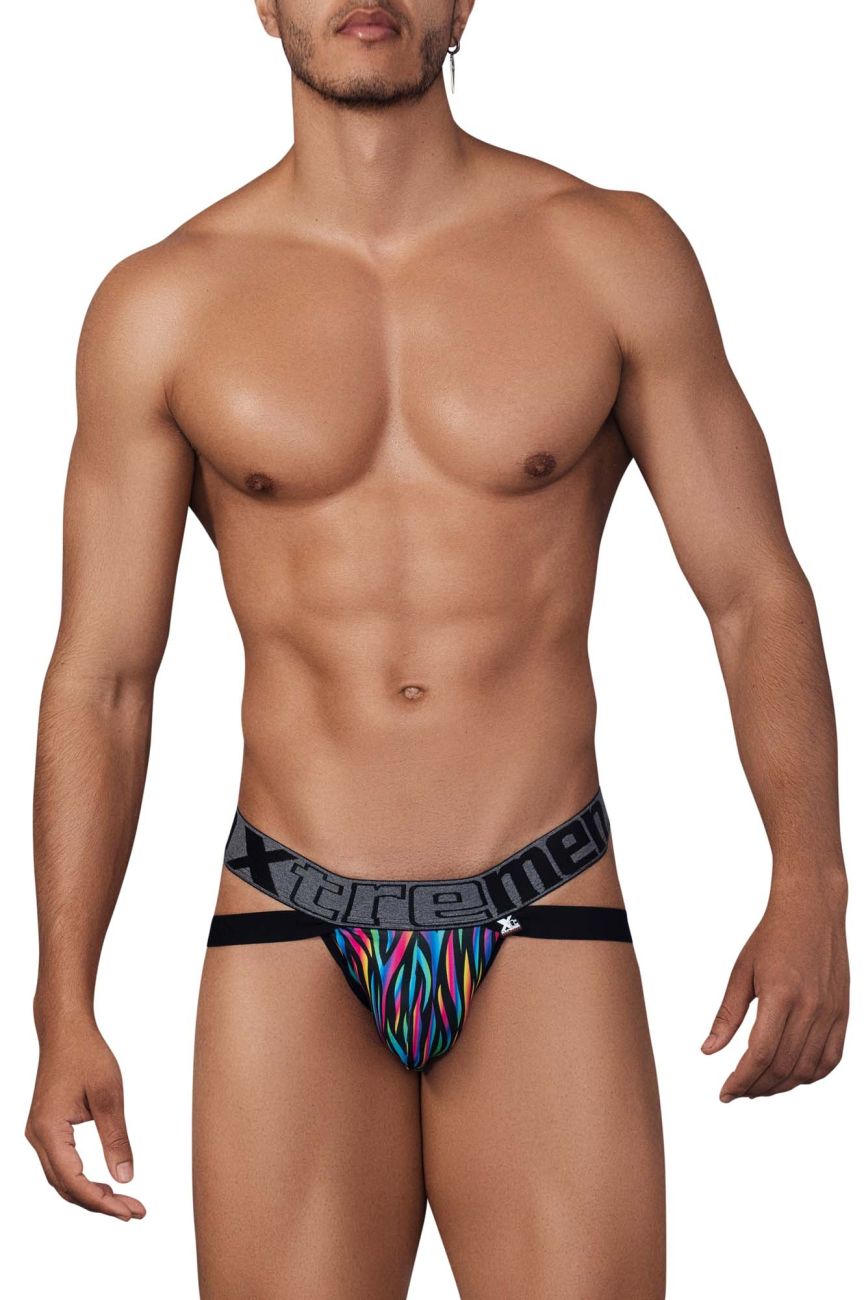 Xtremen 91148 Printed Microfiber Jockstrap Disco Zebra