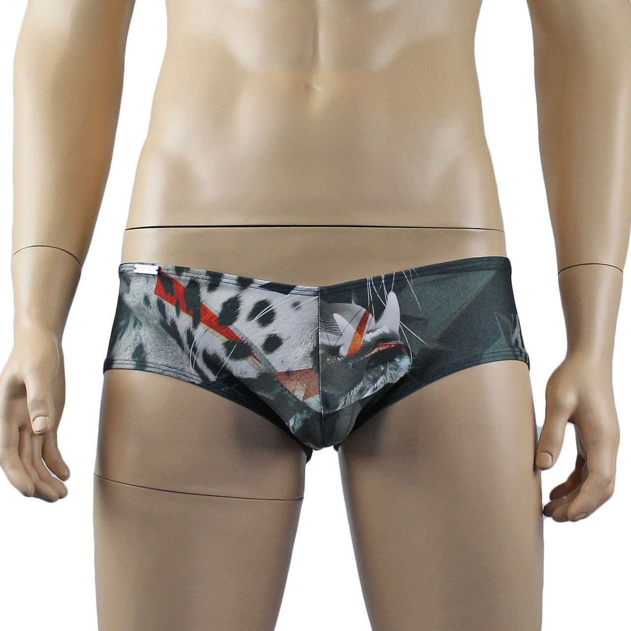 Mens Abstract Leopard Mini Boxer Briefs