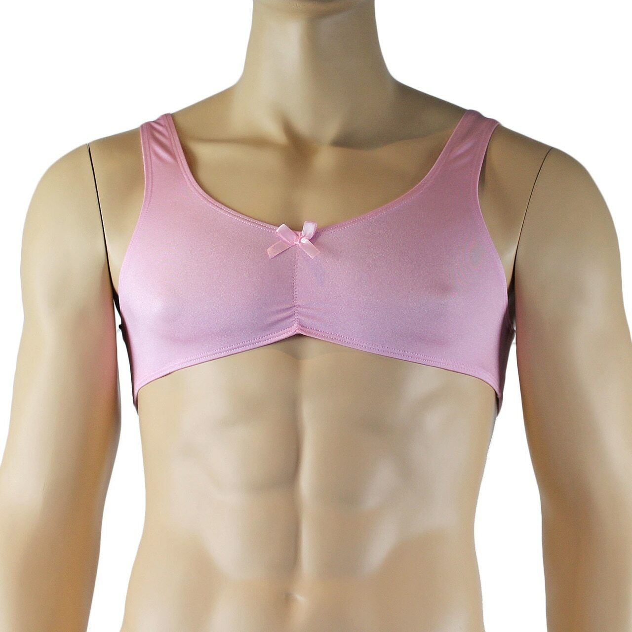 Male Stretch Lycra Bra Top & Matching Thong with Bow