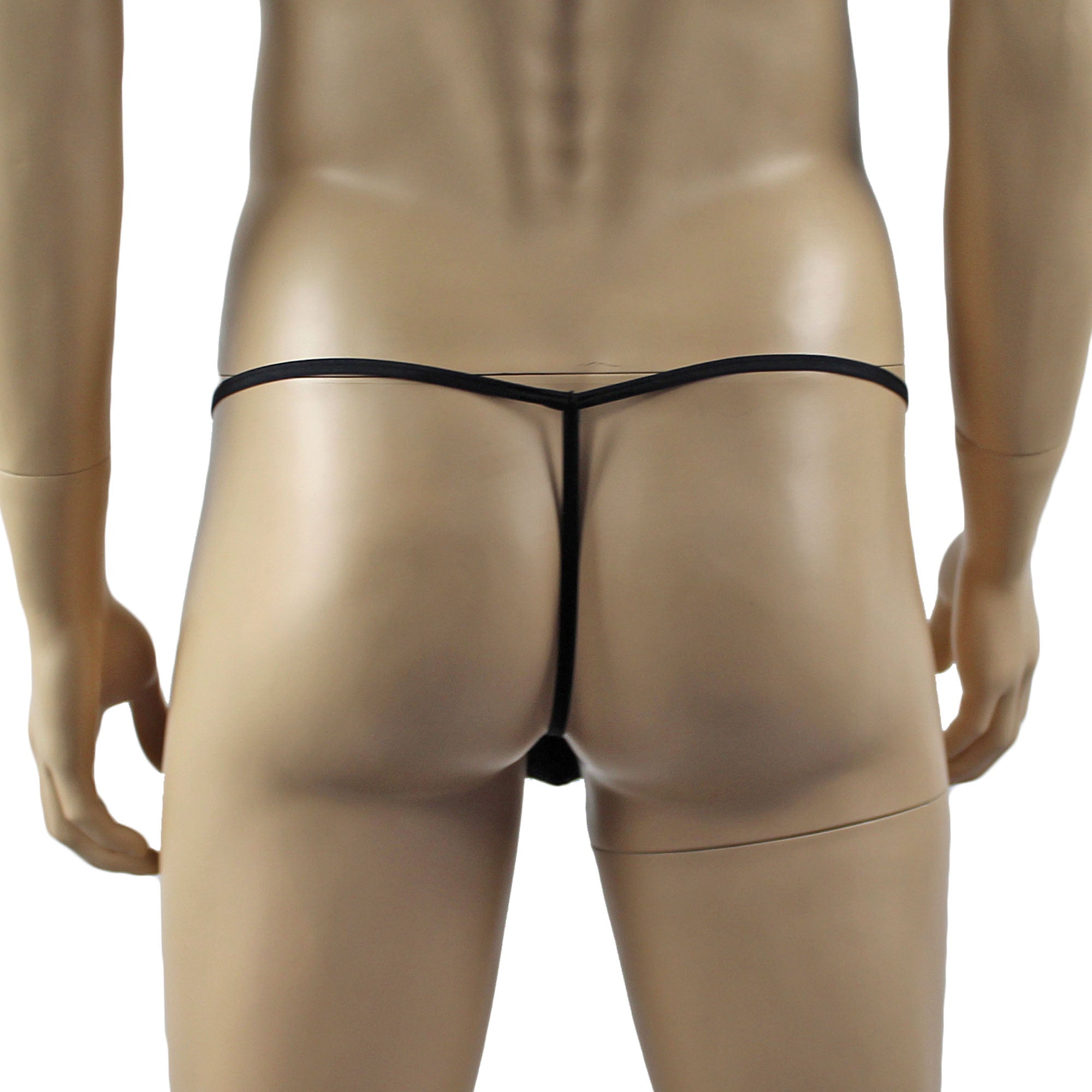 SALE - Mens Big Bow Mini Pouch G string Bow Blue