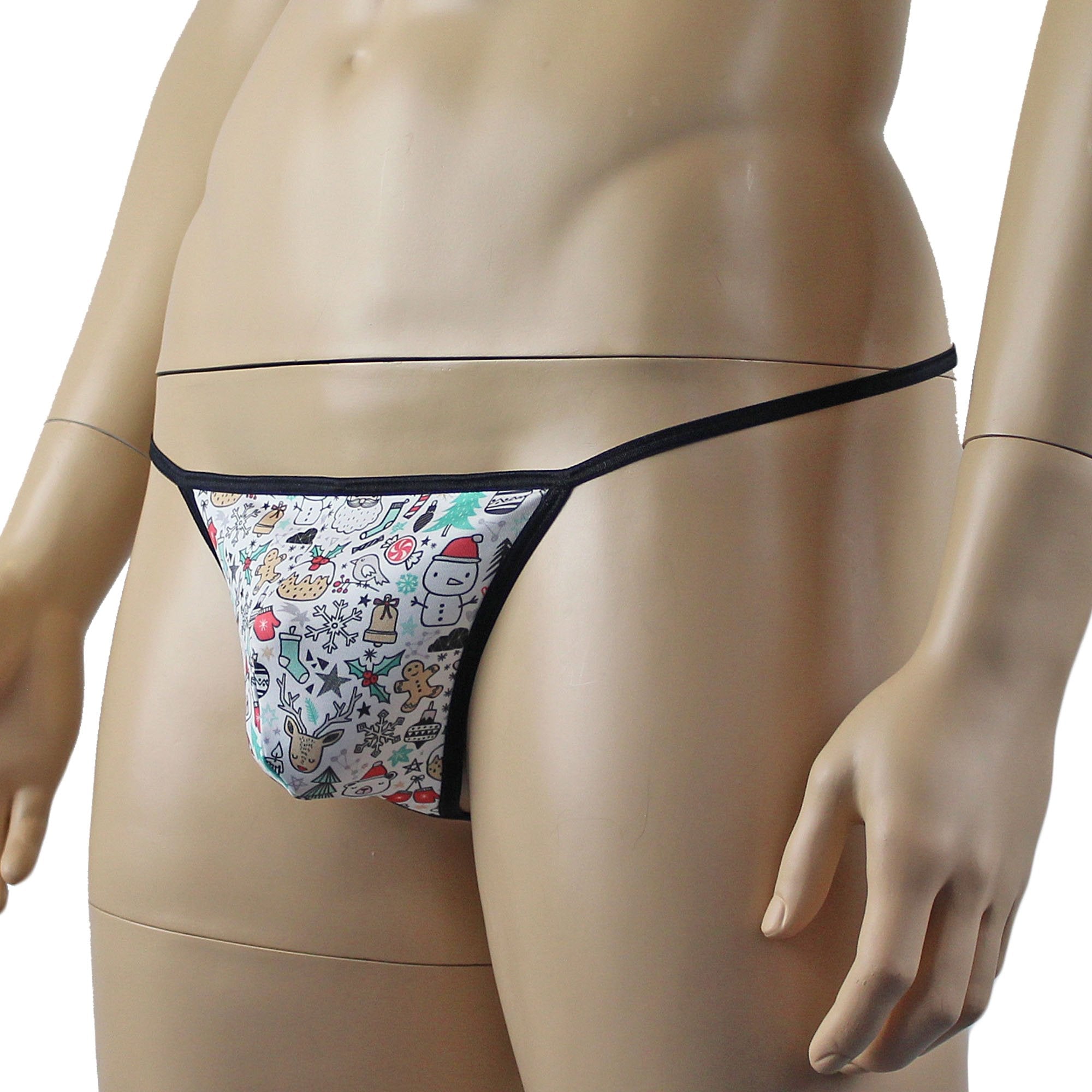 SALE - Christmas Holiday Gift Wrap Mens G string Pouch Underwear Xmas Underwear