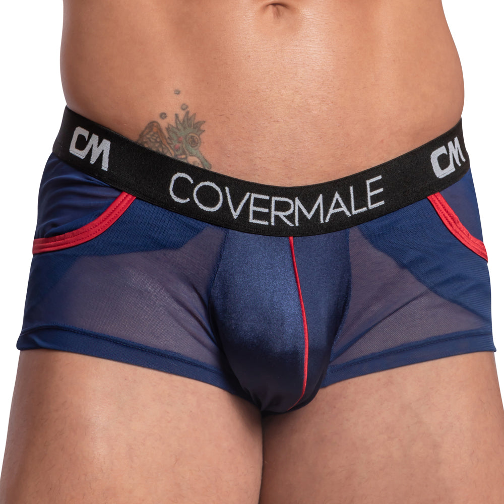 Cover Male Center Piping Boxer Navy