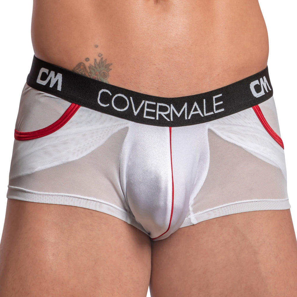 Cover Male Center Piping Boxer White