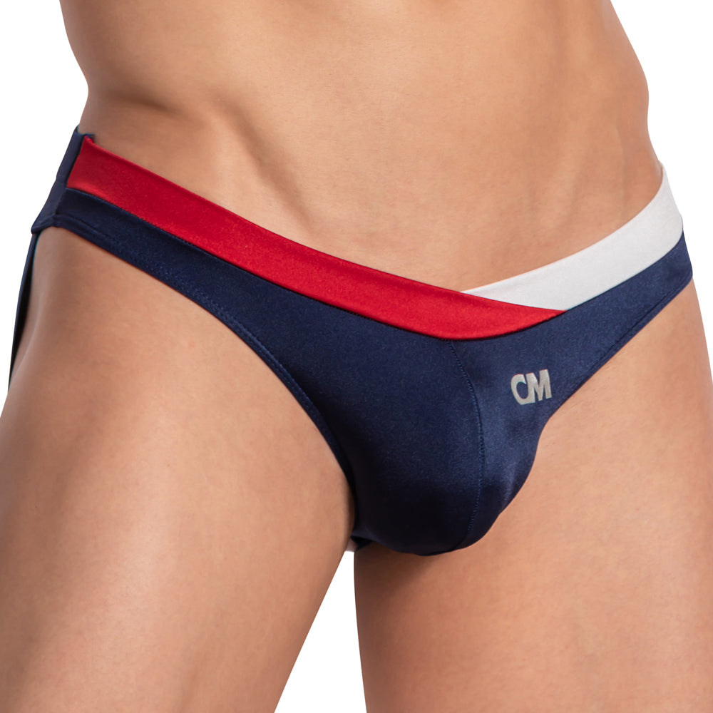 Cover Male CME026 Dual Color Band Athletic Jockstrap Underwear Navy
