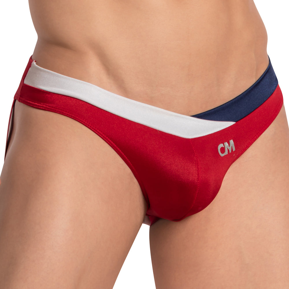 Cover Male CME026 Dual Color Band Athletic Jockstrap Underwear Red