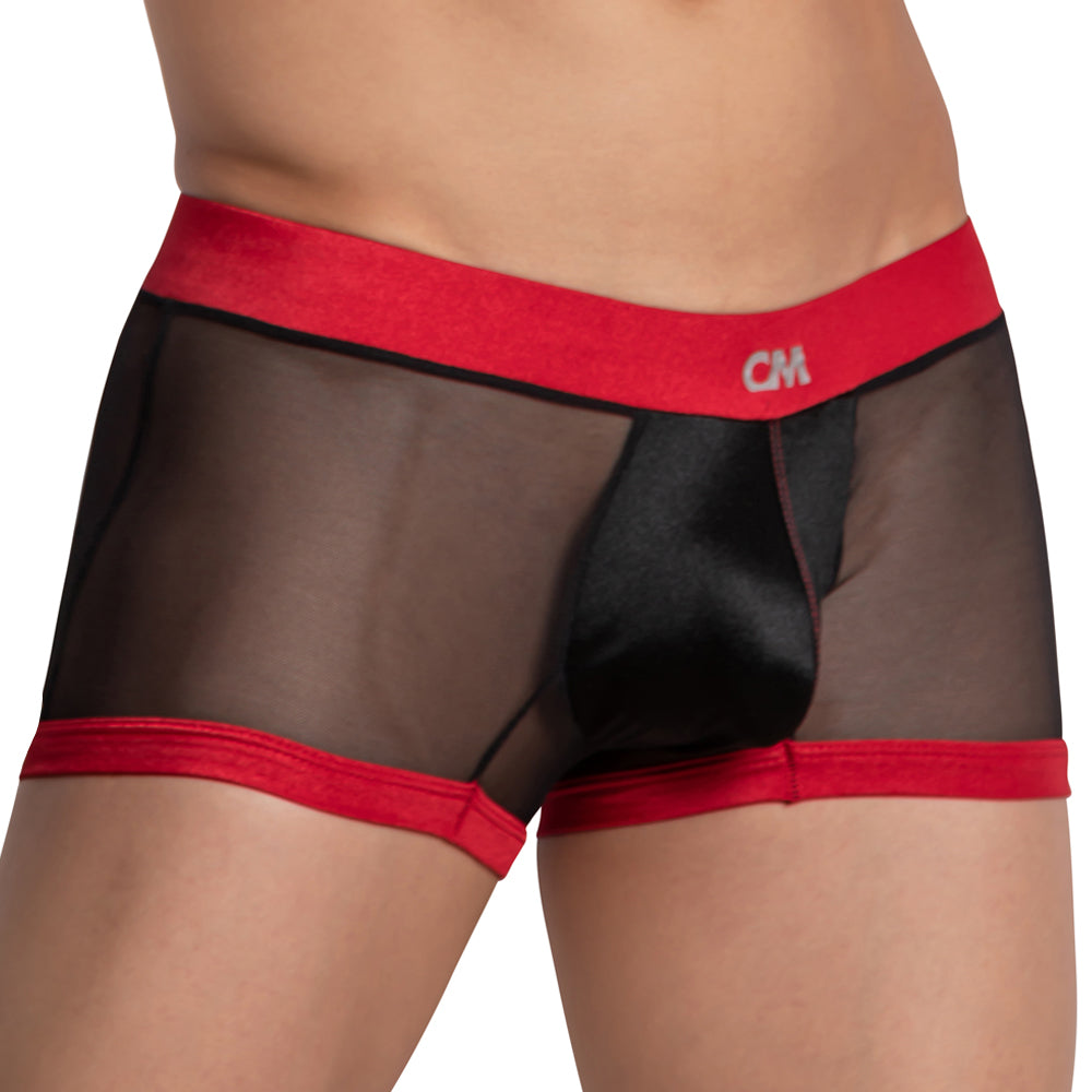 Cover Male See Me Sheer Boxer Trunk Black