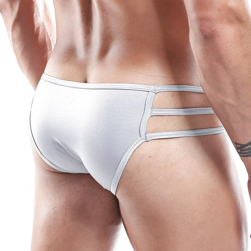 SALE - Mens Cover Male Bikini Brief with Side Straps Grey