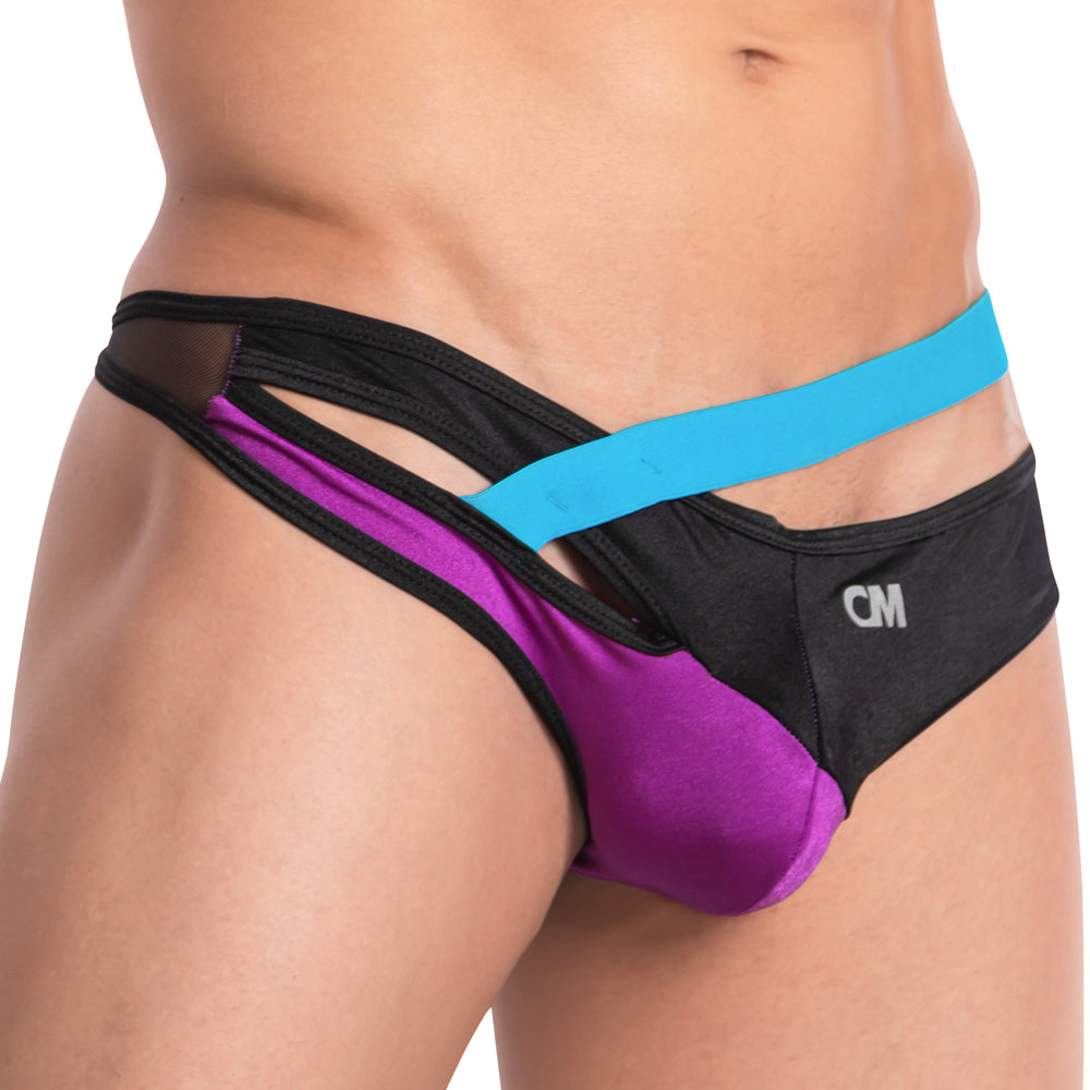 Cover Male Wrapped All Over Thong Purple