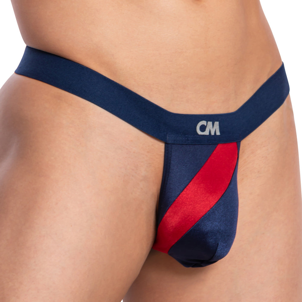 Cover Male Bi-Color Sexy Thong Navy