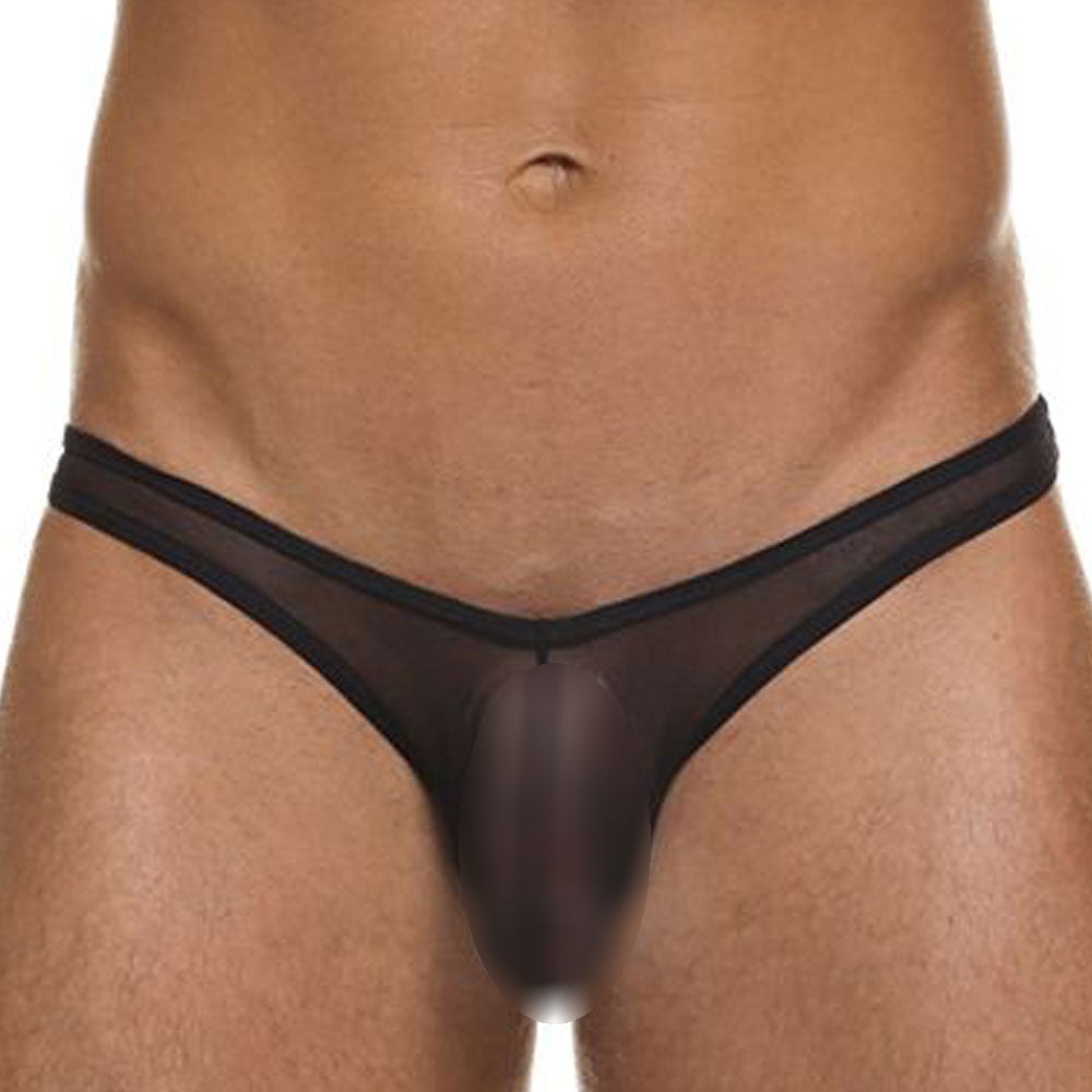 Cover Male Pouch Enhancing Sheer Thong Black