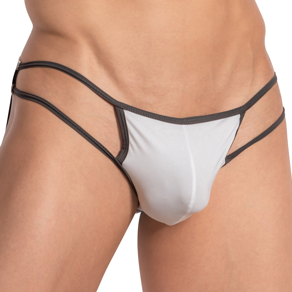 Daddy DDE056 Mens Dual Supportive String Jockstrap Underwear White Plus Sizes