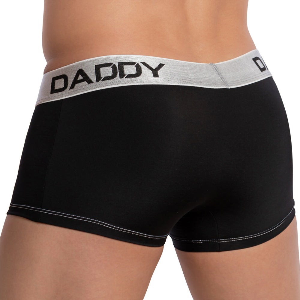 Daddy DDG014 Mens Pouch Enhancer Underwear Boxer Brief Trunk Black Plus Sizes