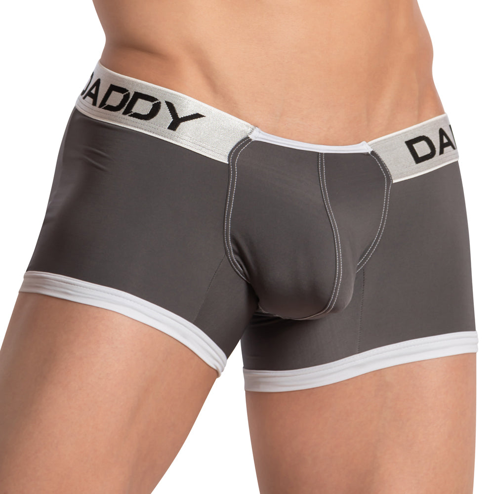 Daddy DDG015 Comfy Workout Boxer Brief Mens Underwear Grey Plus Sizes