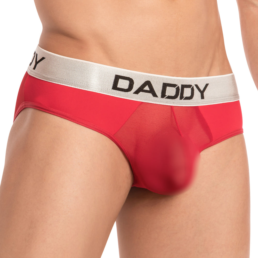 Daddy X Back Sheer Front Bikini Red