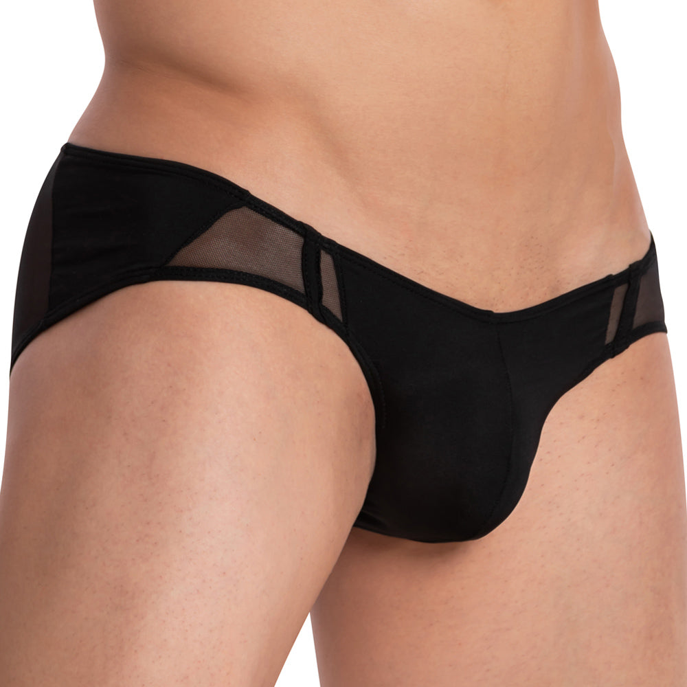 Daddy Equality Mesh Panel Brief Black Plus Sizes