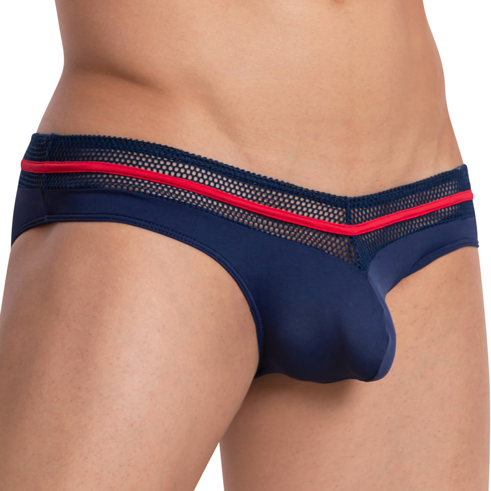 Daddy Greenwich Mesh Colour Lined Brief Navy Plus Sizes