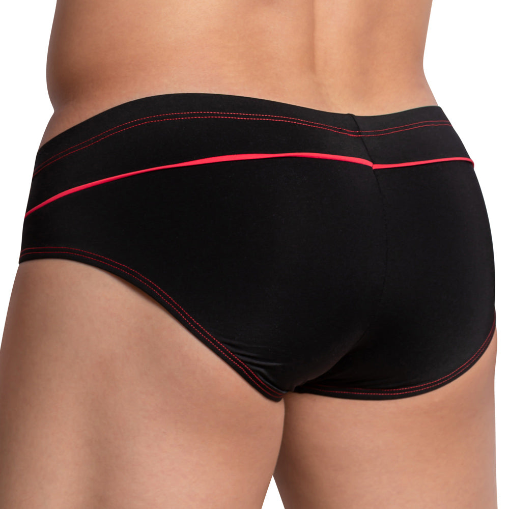 Daddy Support Panel Brief Black Plus Sizes