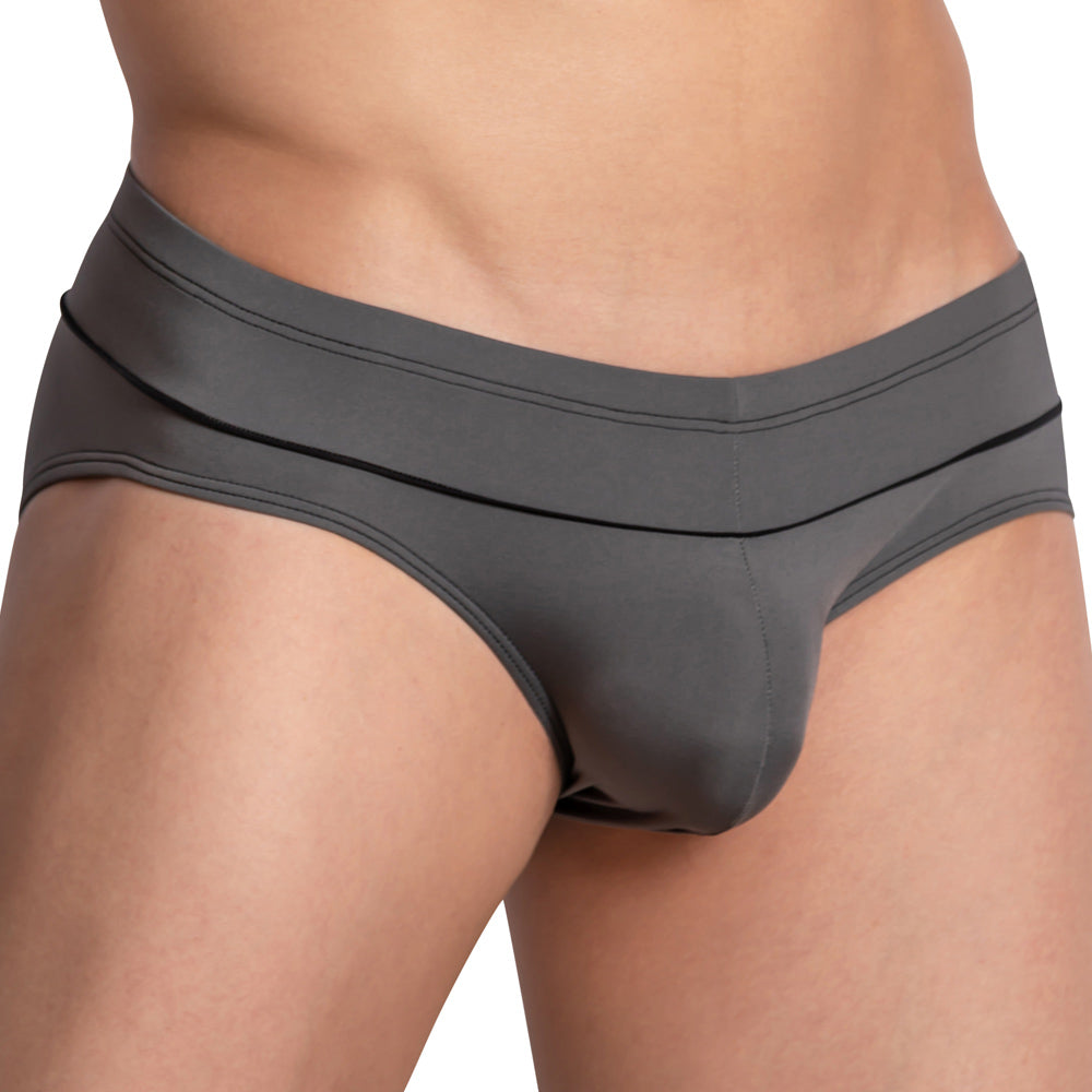 Daddy Support Panel Brief Grey Plus Sizes
