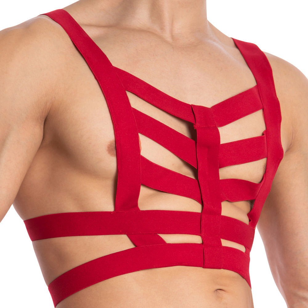 Daddy Cling Hard Bodysuit Red Plus Sizes