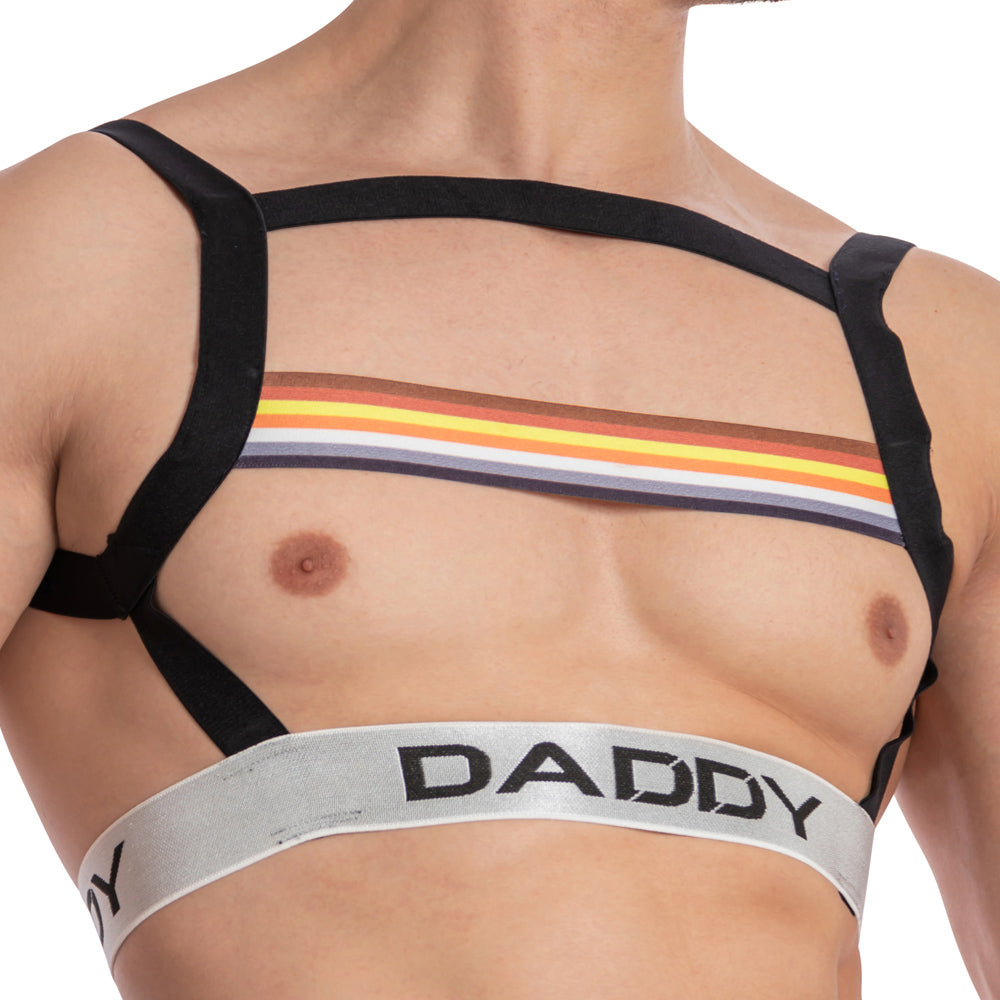 Daddy I have Pride Rainbow Strap Bodysuit Black Plus Sizes