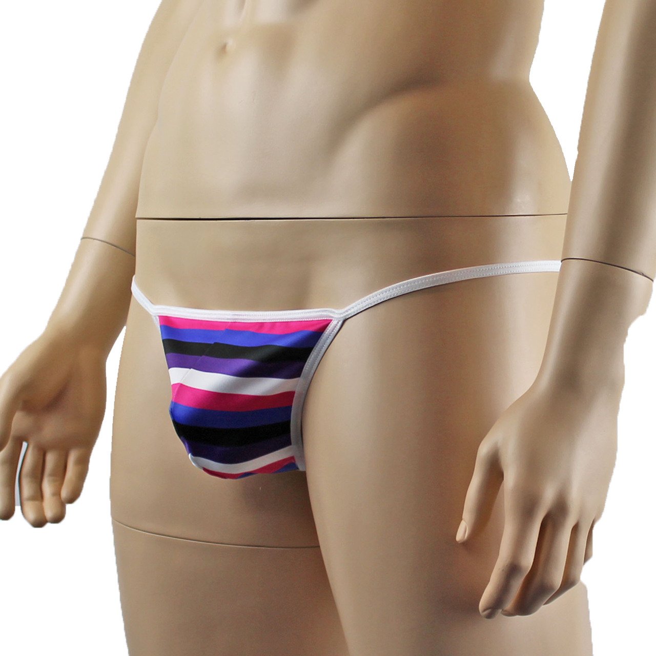 Gender Fluid Flag Mens Gay Pride LGBTQ Striped G string Pouch Underwear