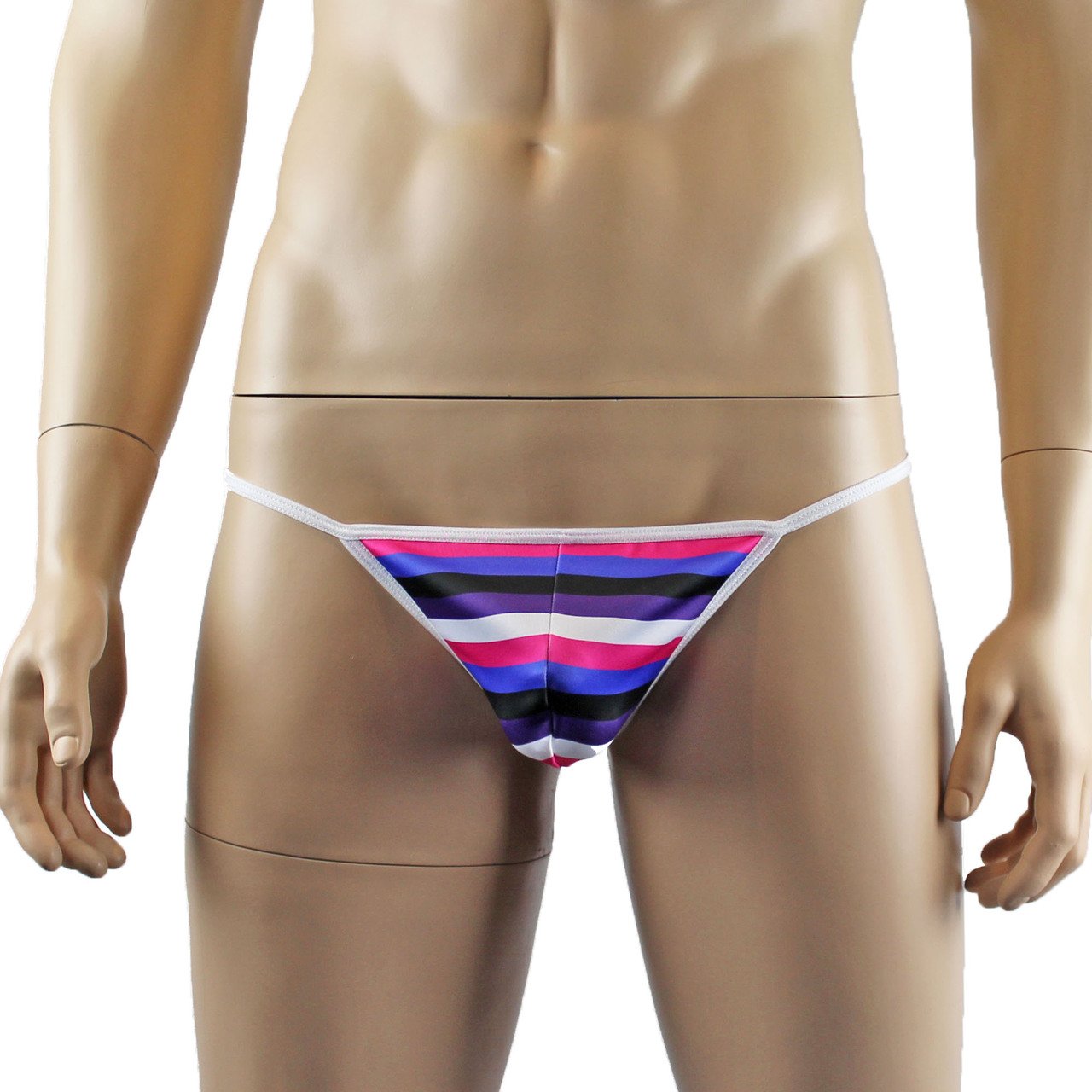 Gay Pride Rainbow LGBTQ Mens G string Thong Underwear