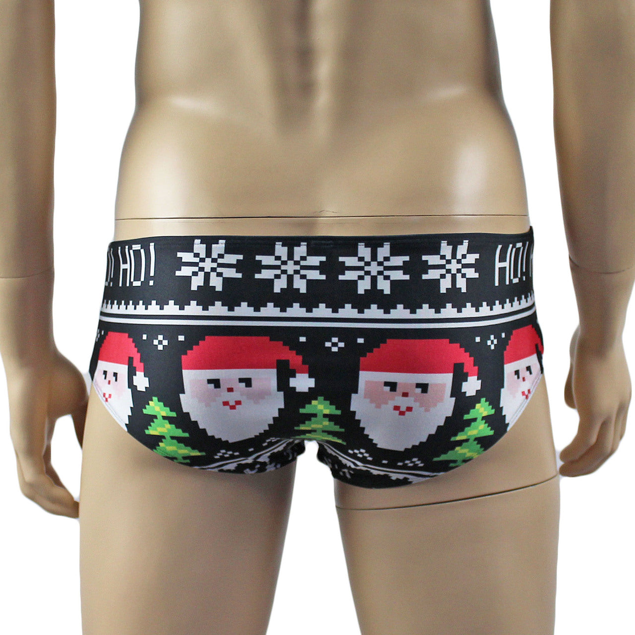 Mens Digital Santa HoHoHo Merry Christmas Briefs