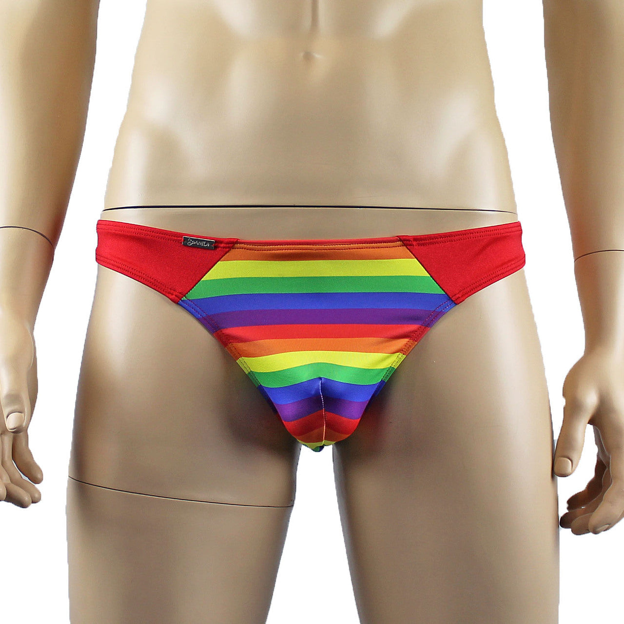 Mens Gay Pride LGBTQI Wide Front Thong Red
