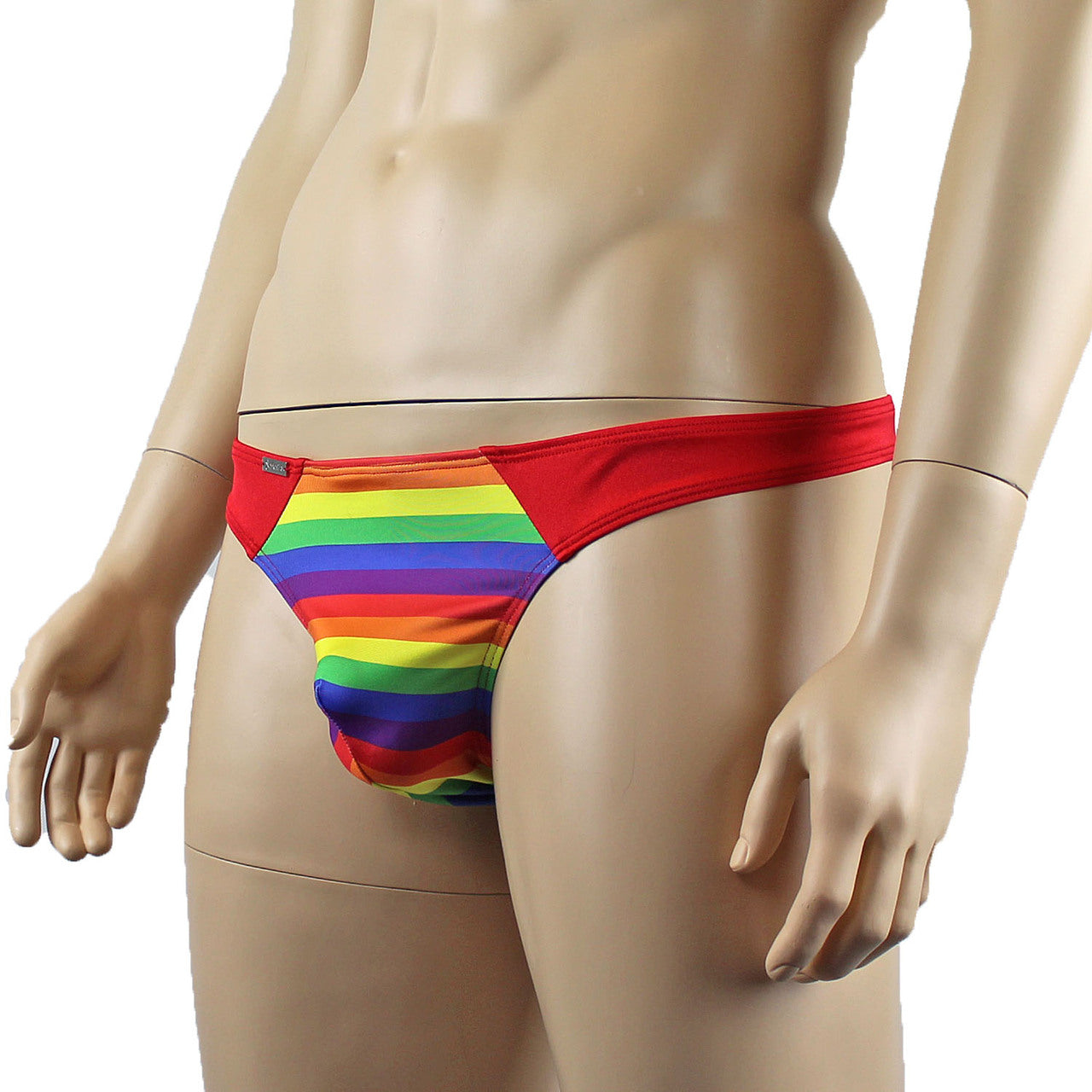 Mens Gay Pride LGBTQI Wide Front Thong Red
