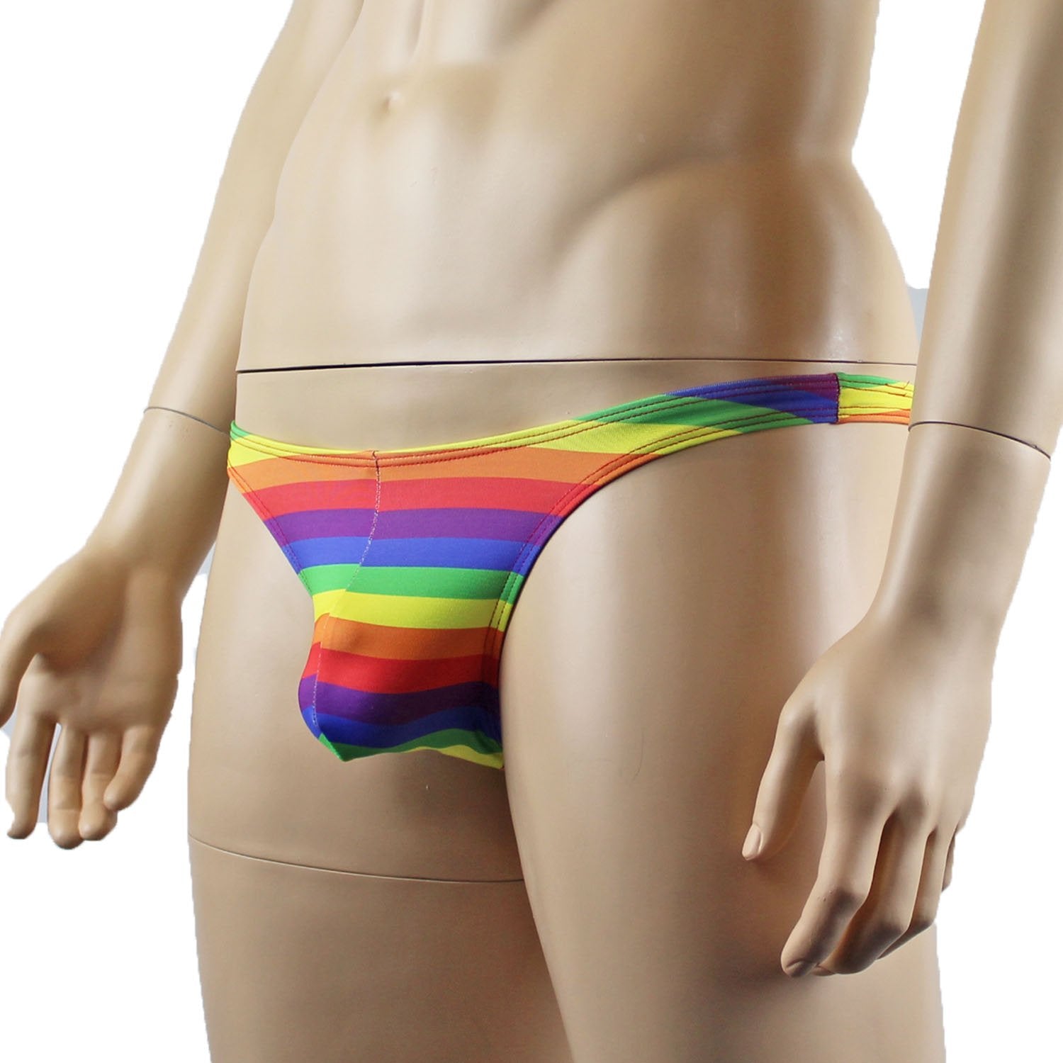 Gay Pride Mens Rainbow Low Rise Mini Thong