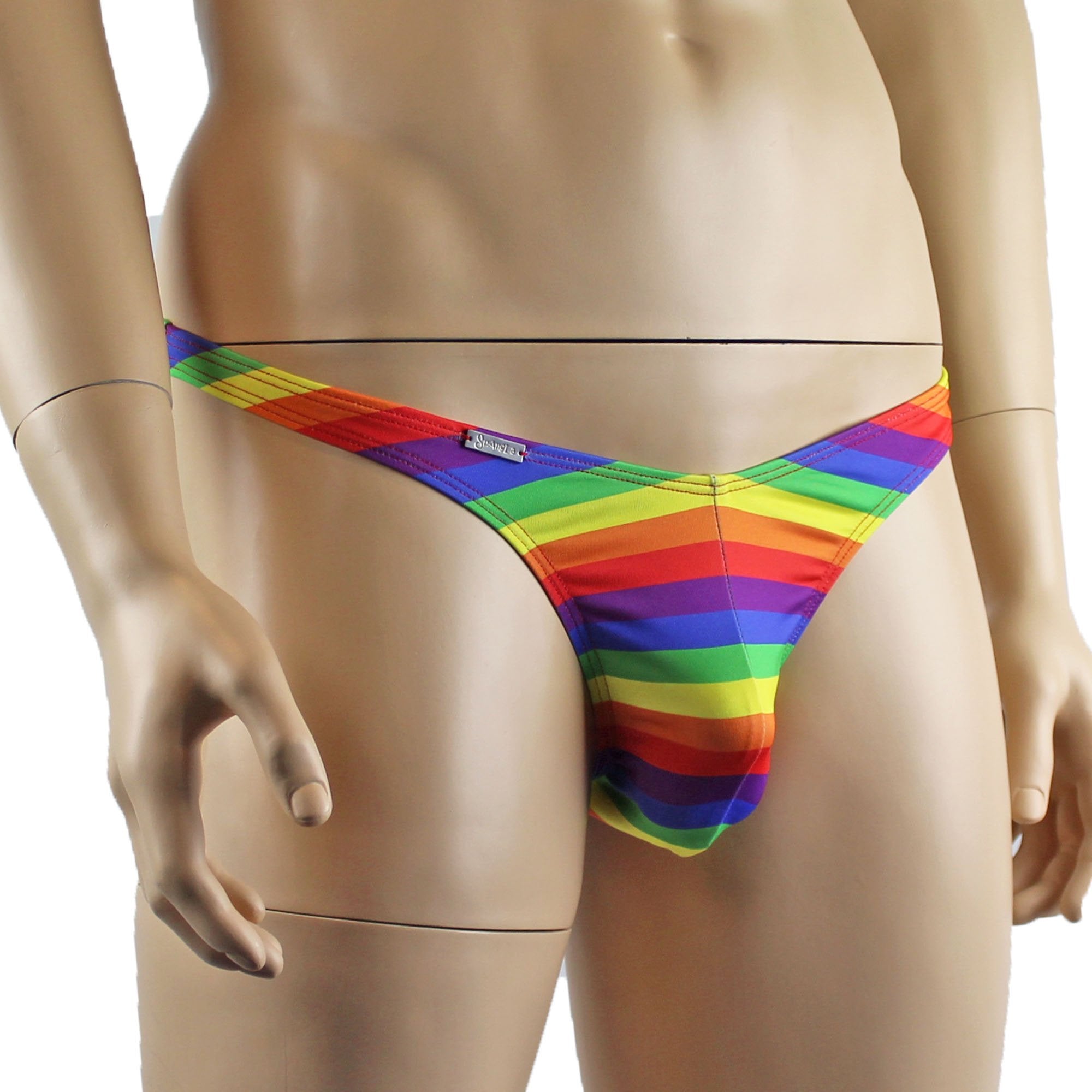 Gay Pride Rainbow LGBTQ Mens G string Thong Underwear