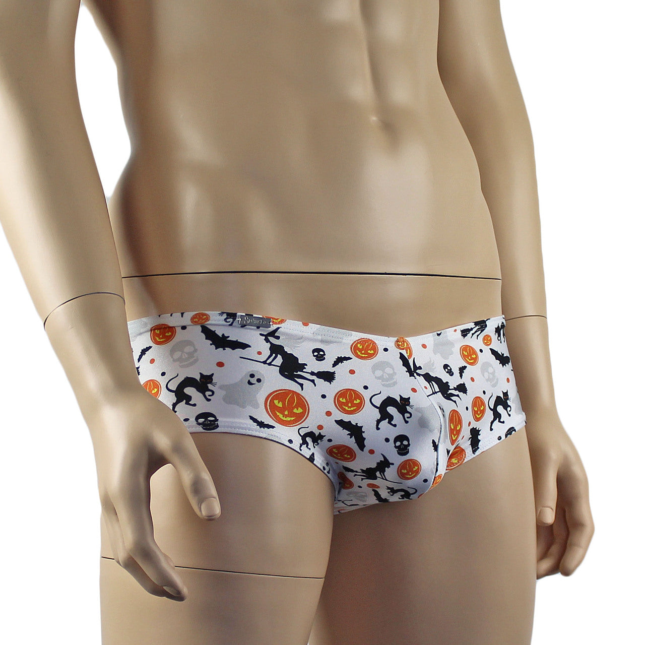 Mens Halloween Fun Boxer Briefs Underwear, Pumpkins, Witches, Bats & Ghosts