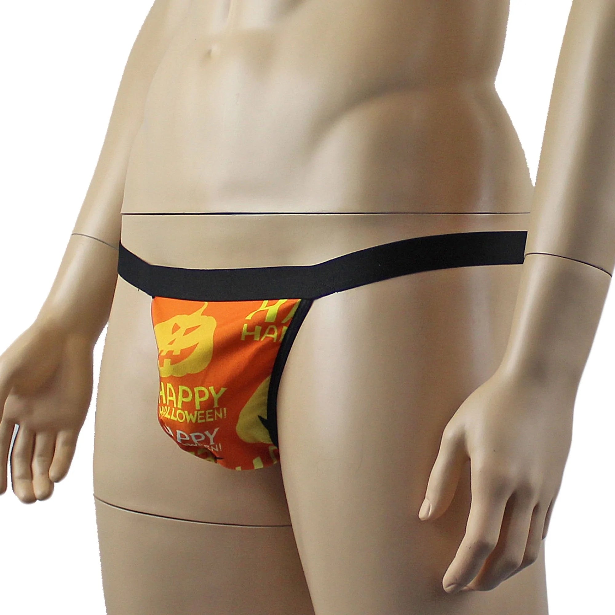 SALE - Mens Happy Halloween Pouch G string Thong with Elastic Band