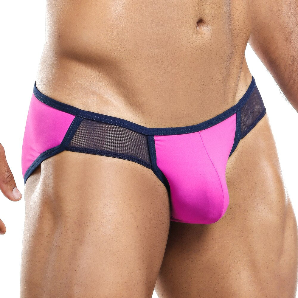 Mens Intymen Underwear Bikini Brief Fuchsia and Navy