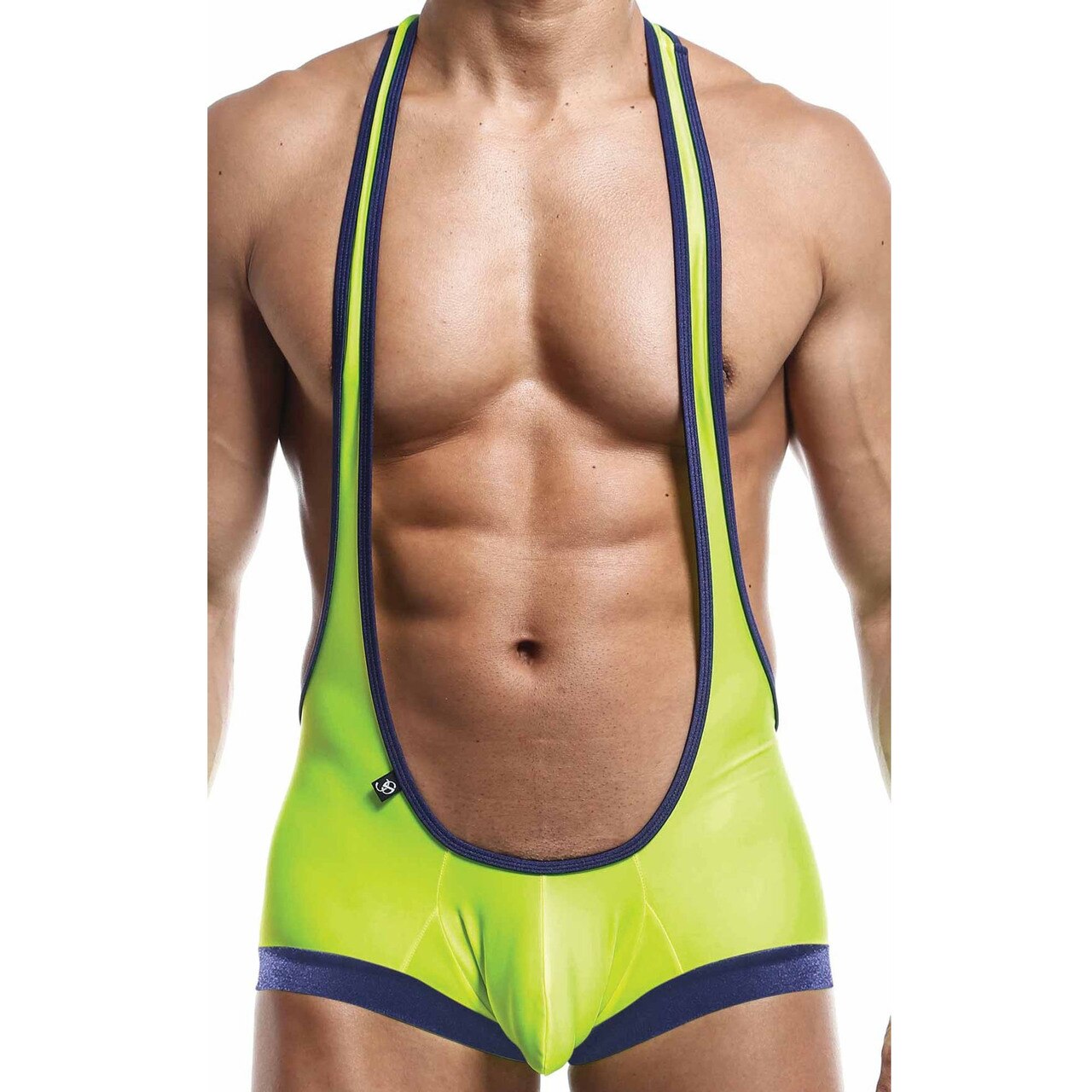 Mens Joe Snyder Stretch Spandex Bulge Singlet Shorts Bright Lemon