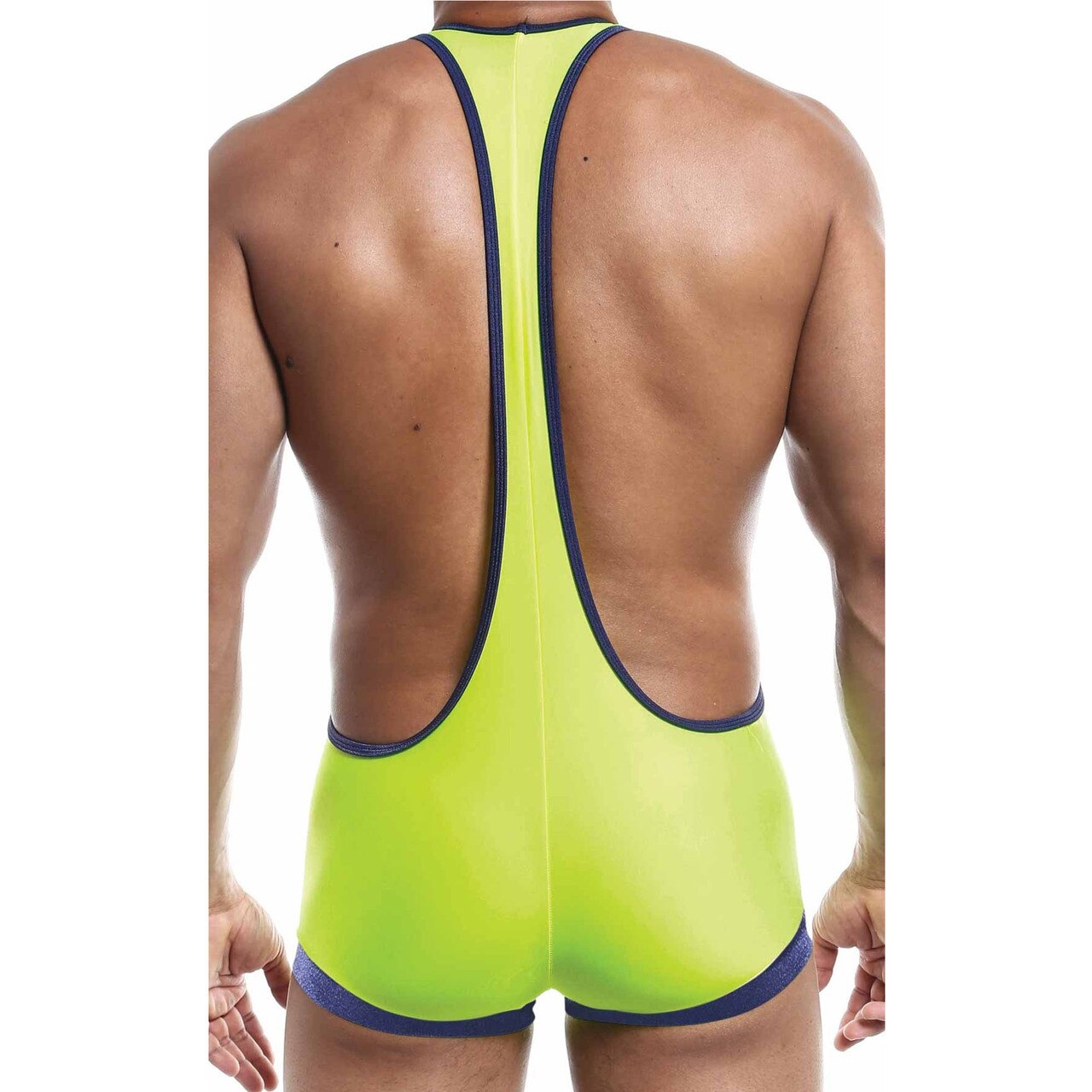 Mens Joe Snyder Stretch Spandex Bulge Singlet Shorts Bright Lemon