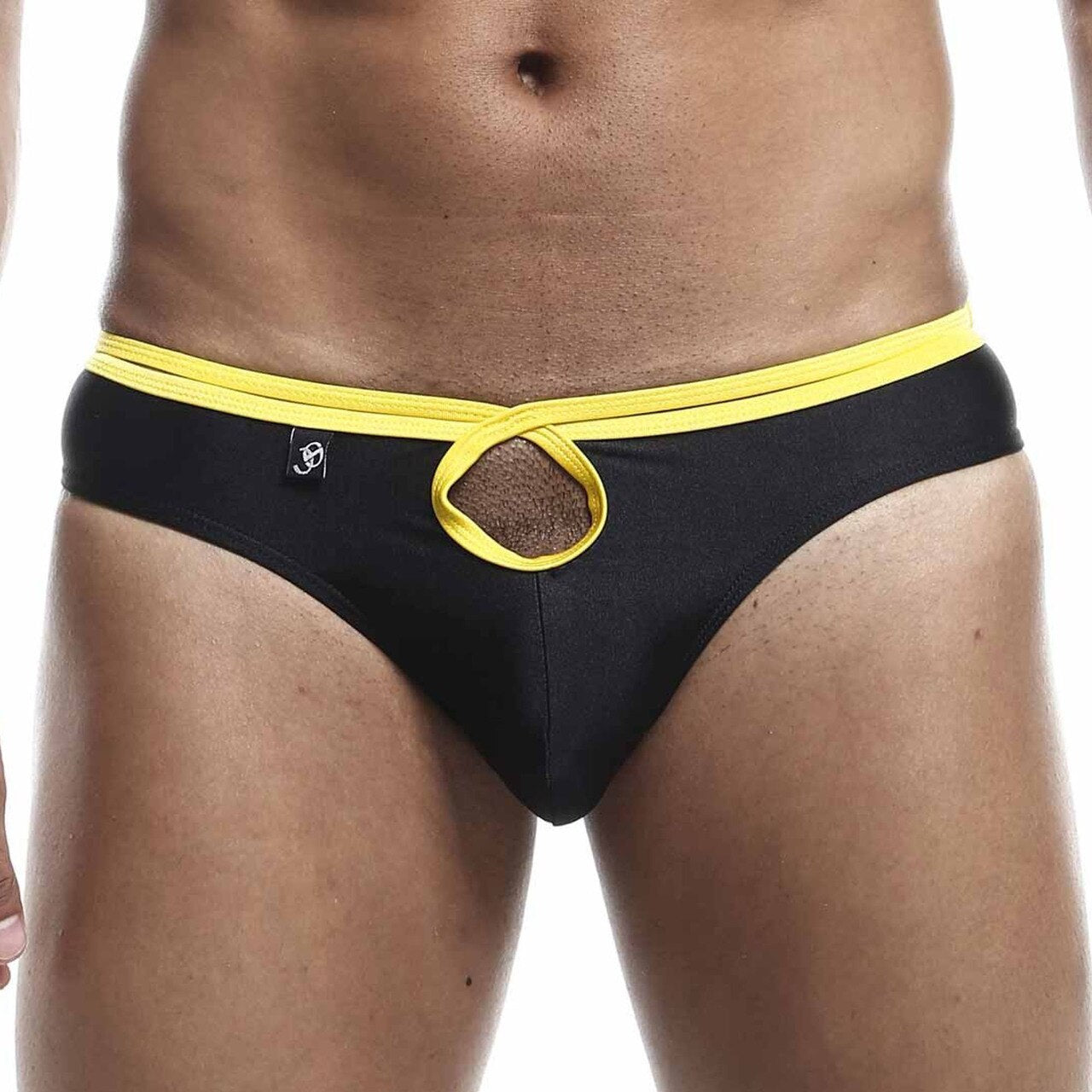 SALE - Mens Joe Snyder Front & Back Hole Bikini Brief Black