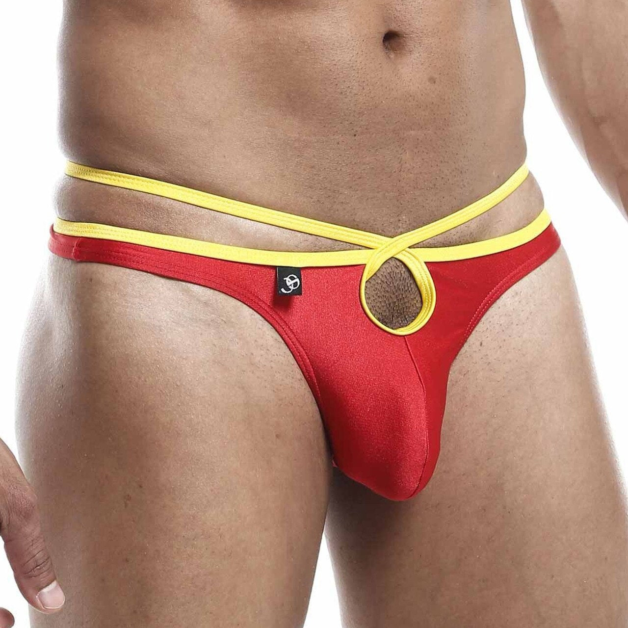 SALE - Mens Joe Snyder Front & Back Hole Thong Red