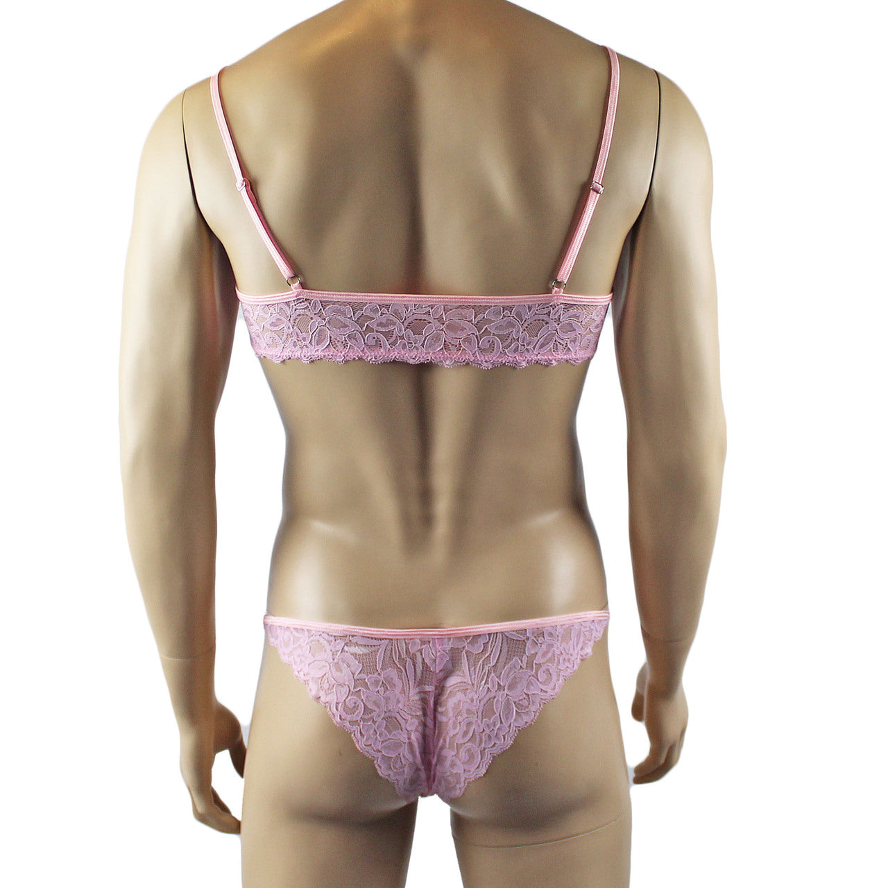 Mens Sexy Lace Bikini Brief, Male Panties (light pink plus other colours)