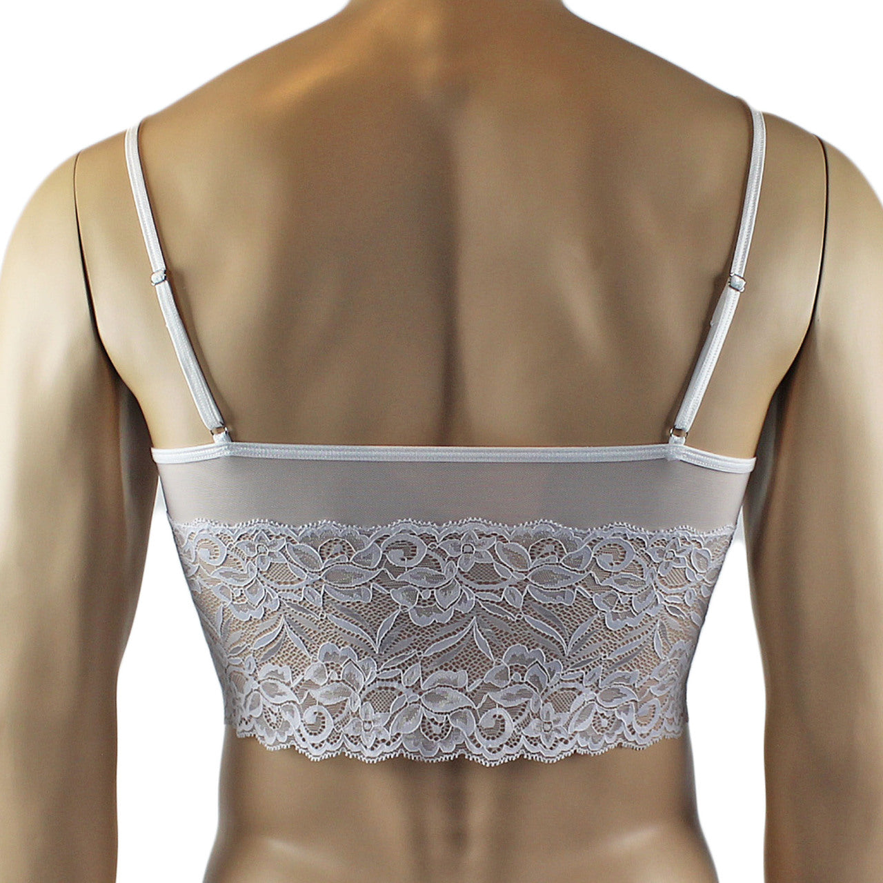 Mens Sexy Lace Camisole Top and  Panty Brief (white plus other colours)