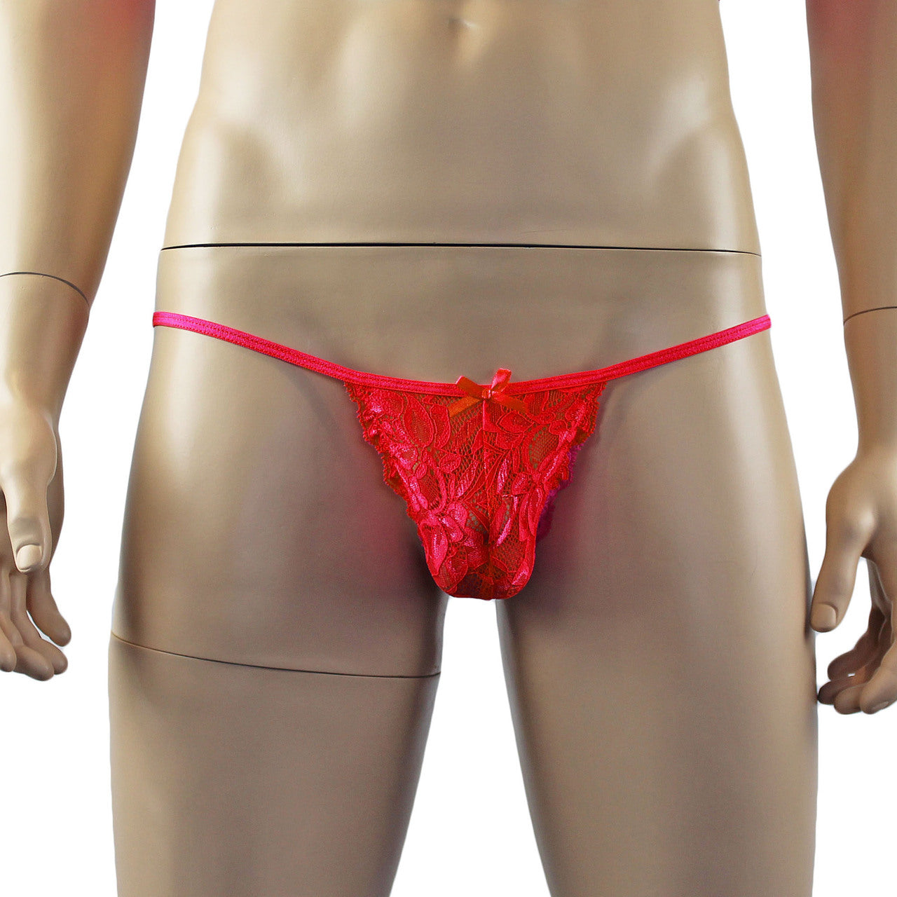 Mens Sexy Lace Pouch G string Panty Male Lingerie (red plus other colours)