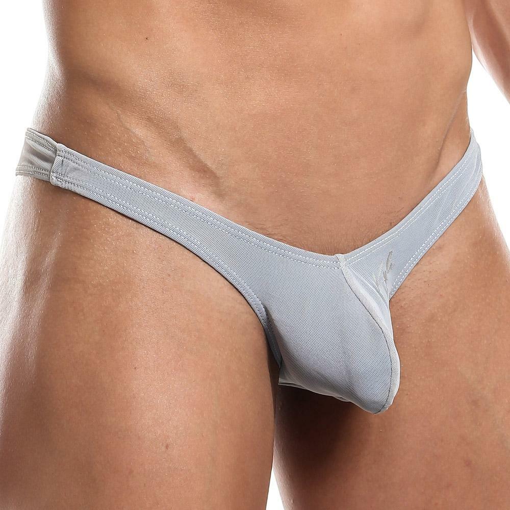 SALE - Mens Sheer Mesh Micro Bikini, Male Underwear Grey