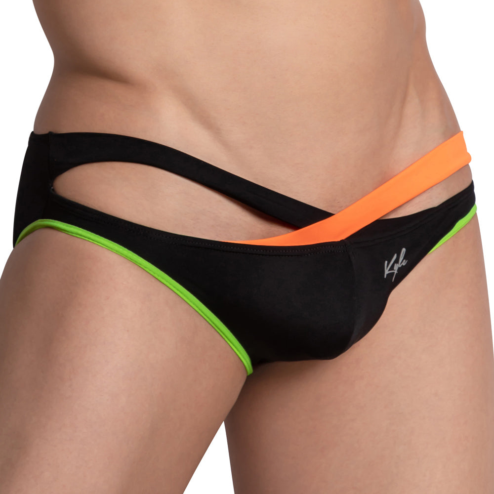 Kyle KLI041 Bulge Pouch Bikini Underwear for Men Black