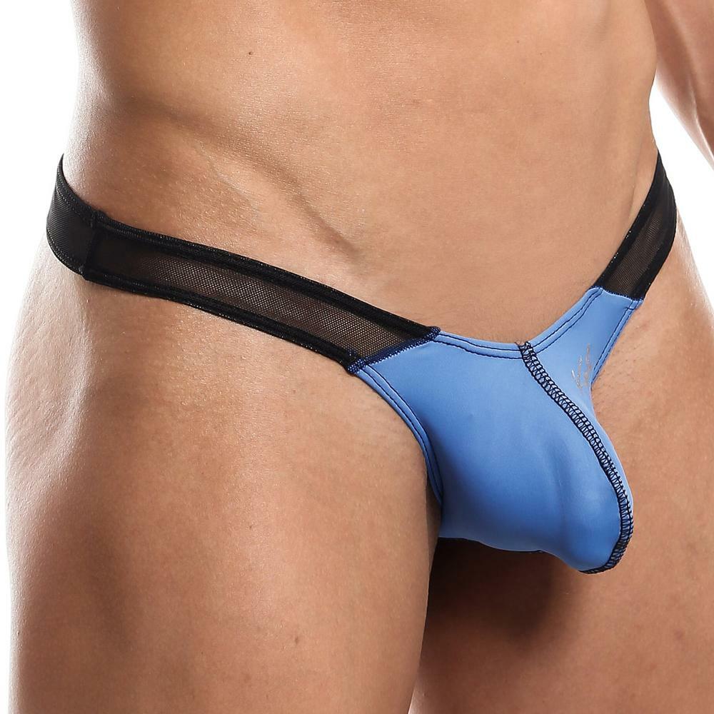 SALE - Mens Kyle Underwear Two Coloured Thong Black and Blue