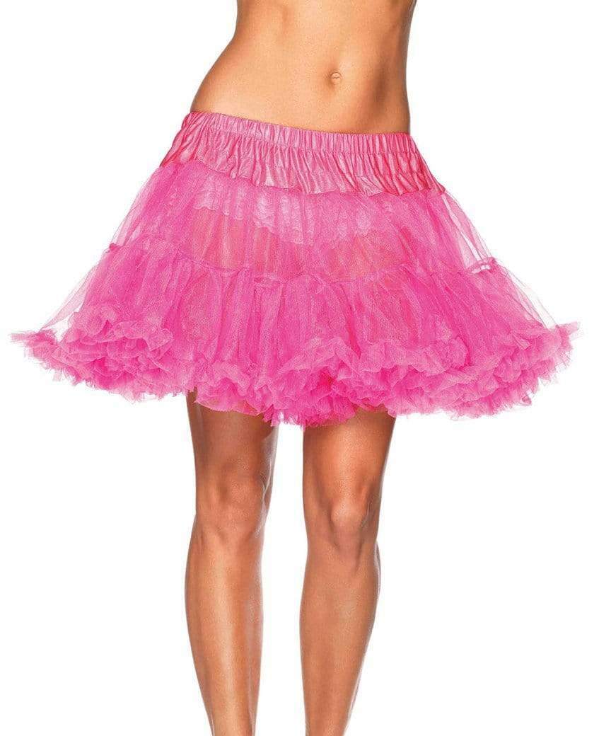 Mens and Ladies Frilled Mini Petticoat Skirt Hot Pink
