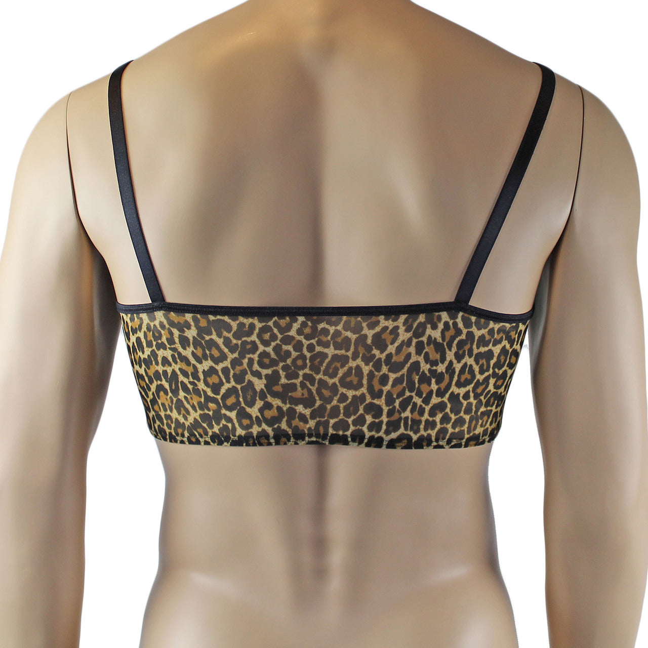 Mens Lingerie Animal Print Camisole Top & Thong Leopard