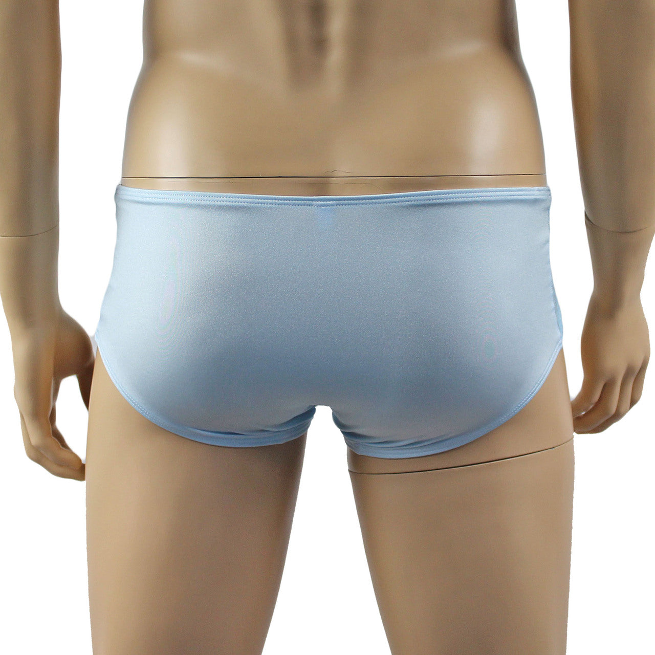 Mens Luxury Spandex & Lace Bra Top and Boxer Brief (light blue plus other colours)
