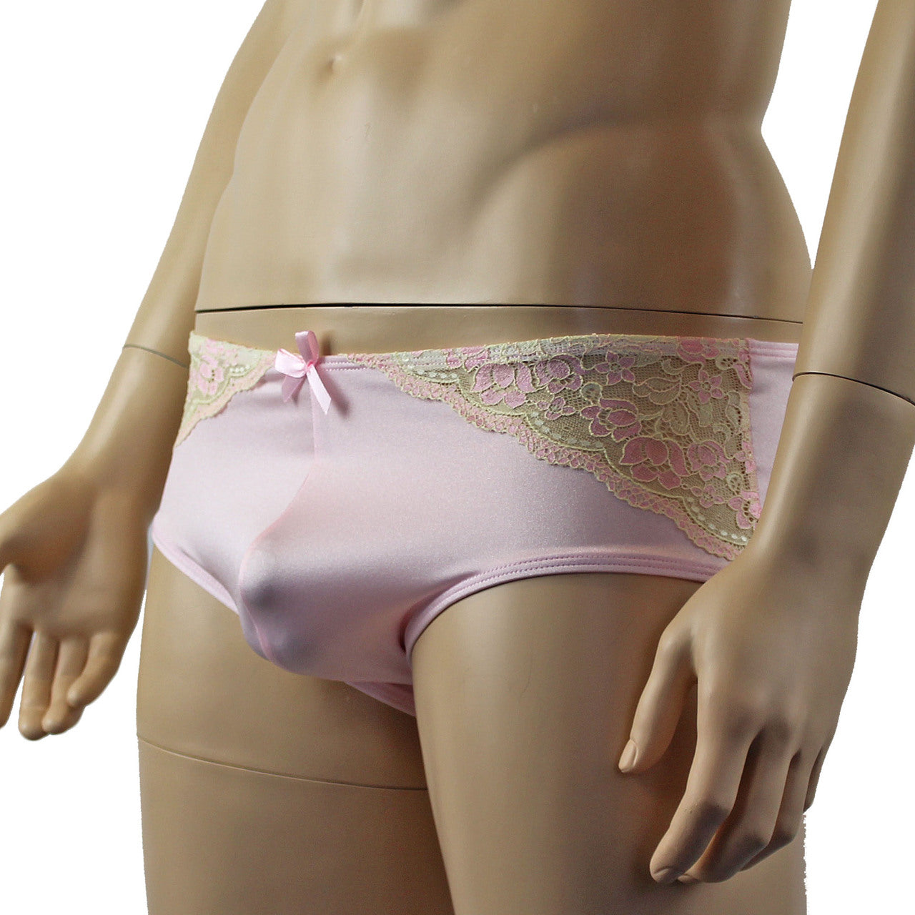 Mens Luxury Stretch Boxer Brief with Beautiful Lace (pink plus other colours)