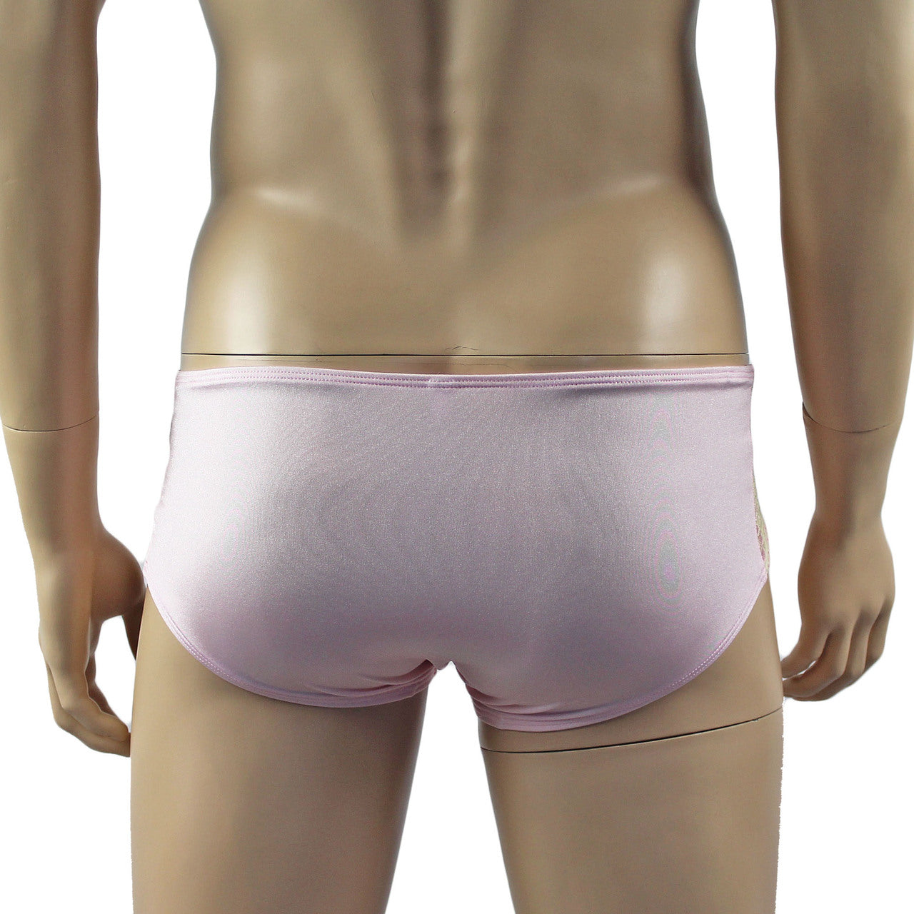Mens Luxury Stretch Boxer Brief with Beautiful Lace (pink plus other colours)